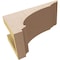 Ekena Millwork 4"W x 8"D x 4"H Wide Hughes Rough Cedar Woodgrain TimberThane Corbel, Primed Tan CORUR04X08X04HUGRCPR - alternate 6